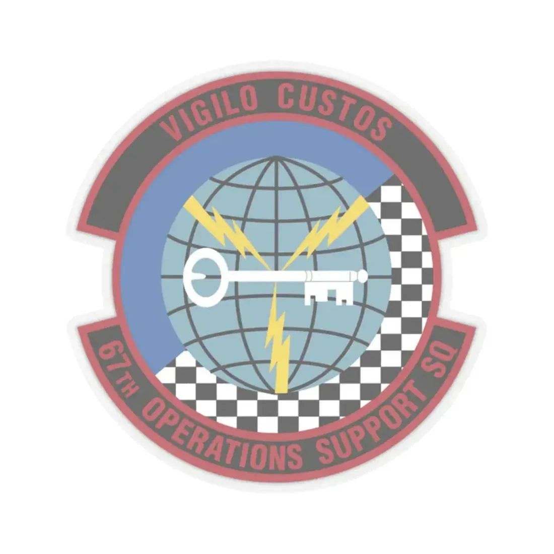 67th Operations Support Squadron (U.S. Air Force) STICKER Vinyl Kiss-Cut Decal 2 Inch Transparent - The Sticker Space