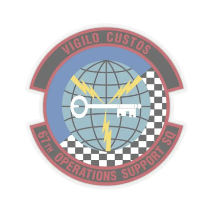 67th Operations Support Squadron (U.S. Air Force) STICKER Vinyl Kiss-Cut Decal 2 Inch Transparent - The Sticker Space