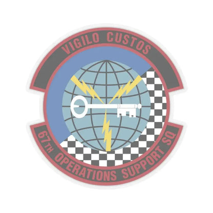 67th Operations Support Squadron (U.S. Air Force) STICKER Vinyl Kiss-Cut Decal 3 Inch Transparent - The Sticker Space