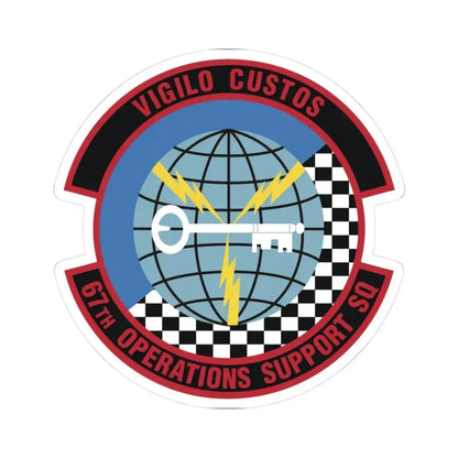 67th Operations Support Squadron (U.S. Air Force) STICKER Vinyl Kiss-Cut Decal 3 Inch White - The Sticker Space