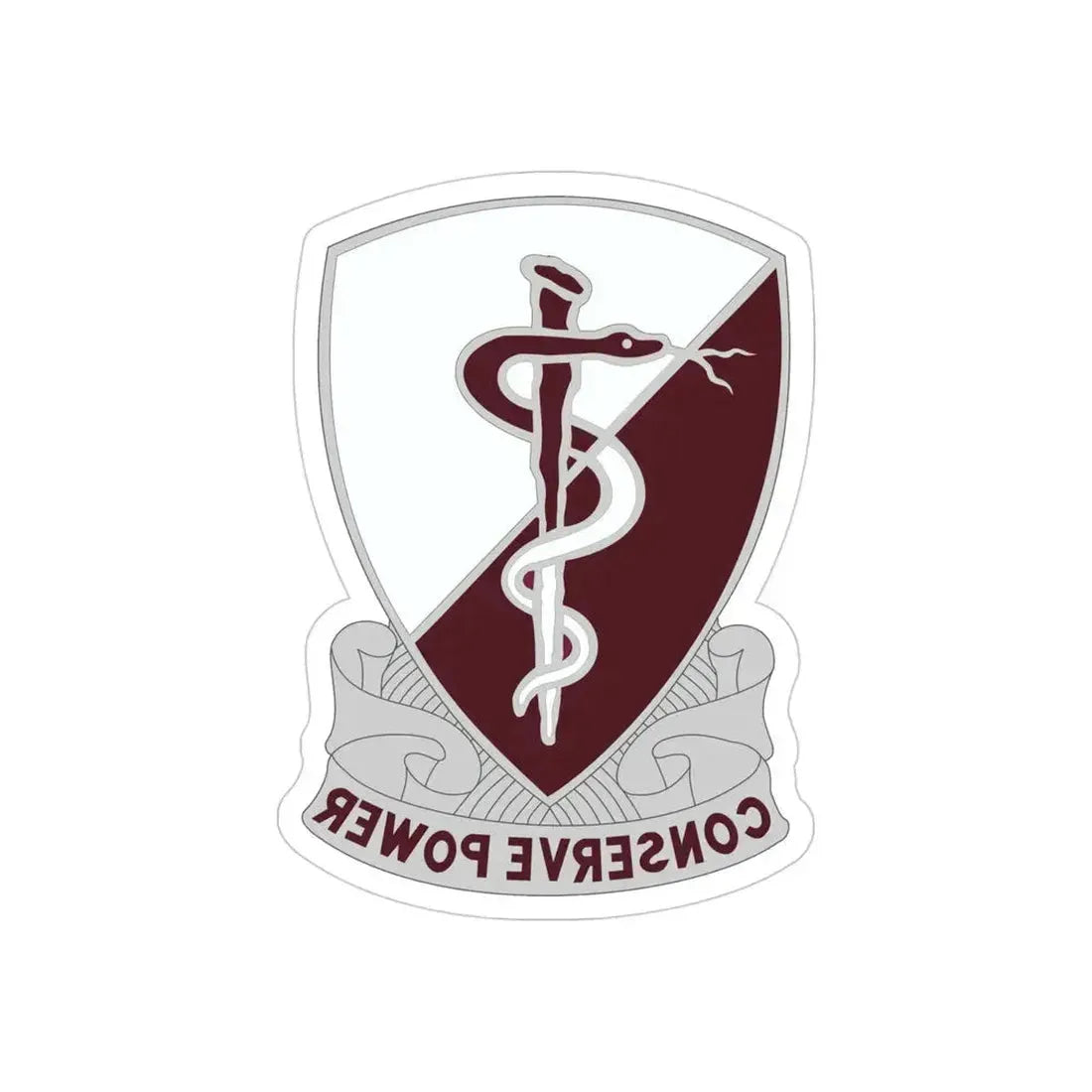 68 Medical Group (U.S. Army) REVERSE PRINT Transparent Die-Cut STICKER 4 Inch Die-Cut Transparent - The Sticker Space