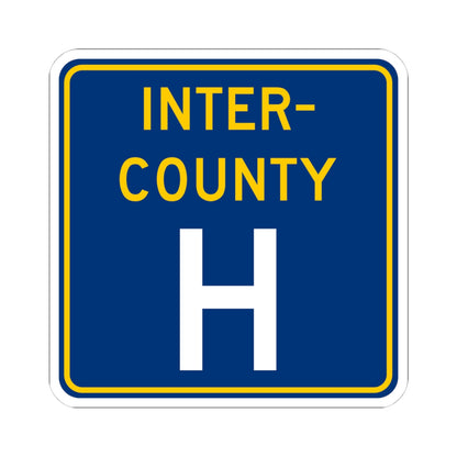 Inter County Route H MN (Minnesota) (Road Sign) STICKER Vinyl Kiss-Cut Decal
