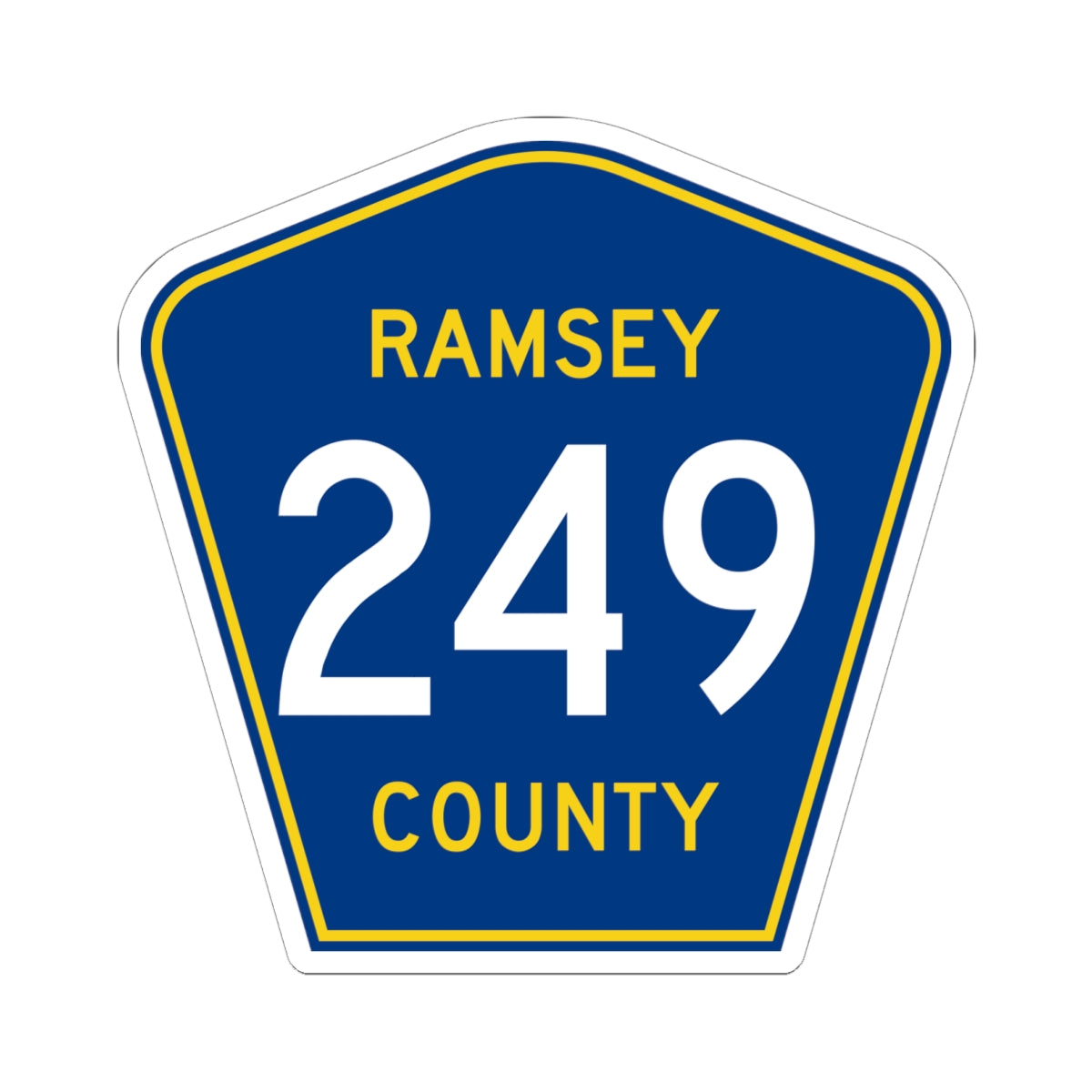 Ramsey County 249 MN (Minnesota) (Road Sign) STICKER Vinyl Kiss-Cut Decal
