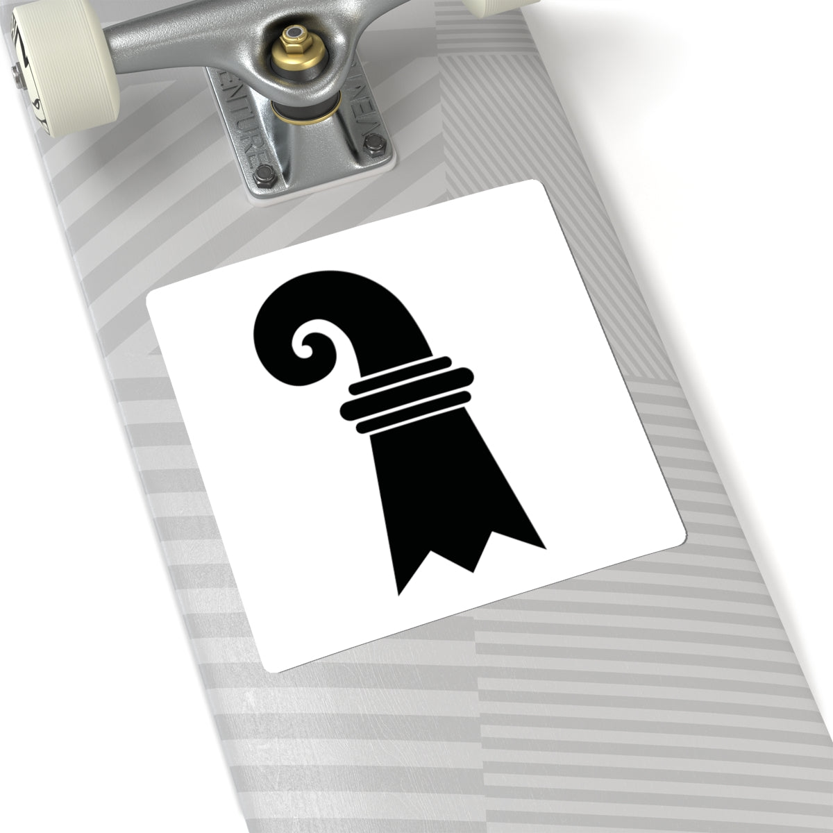 Flag of Canton of Basel (Switzerland) STICKER Vinyl Kiss-Cut Decal
