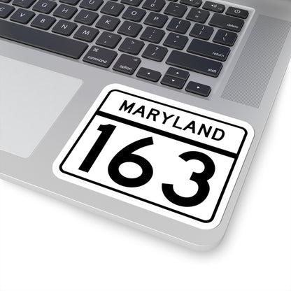 MD Route 163 (Maryland) (Road Sign) STICKER Vinyl Kiss-Cut Decal