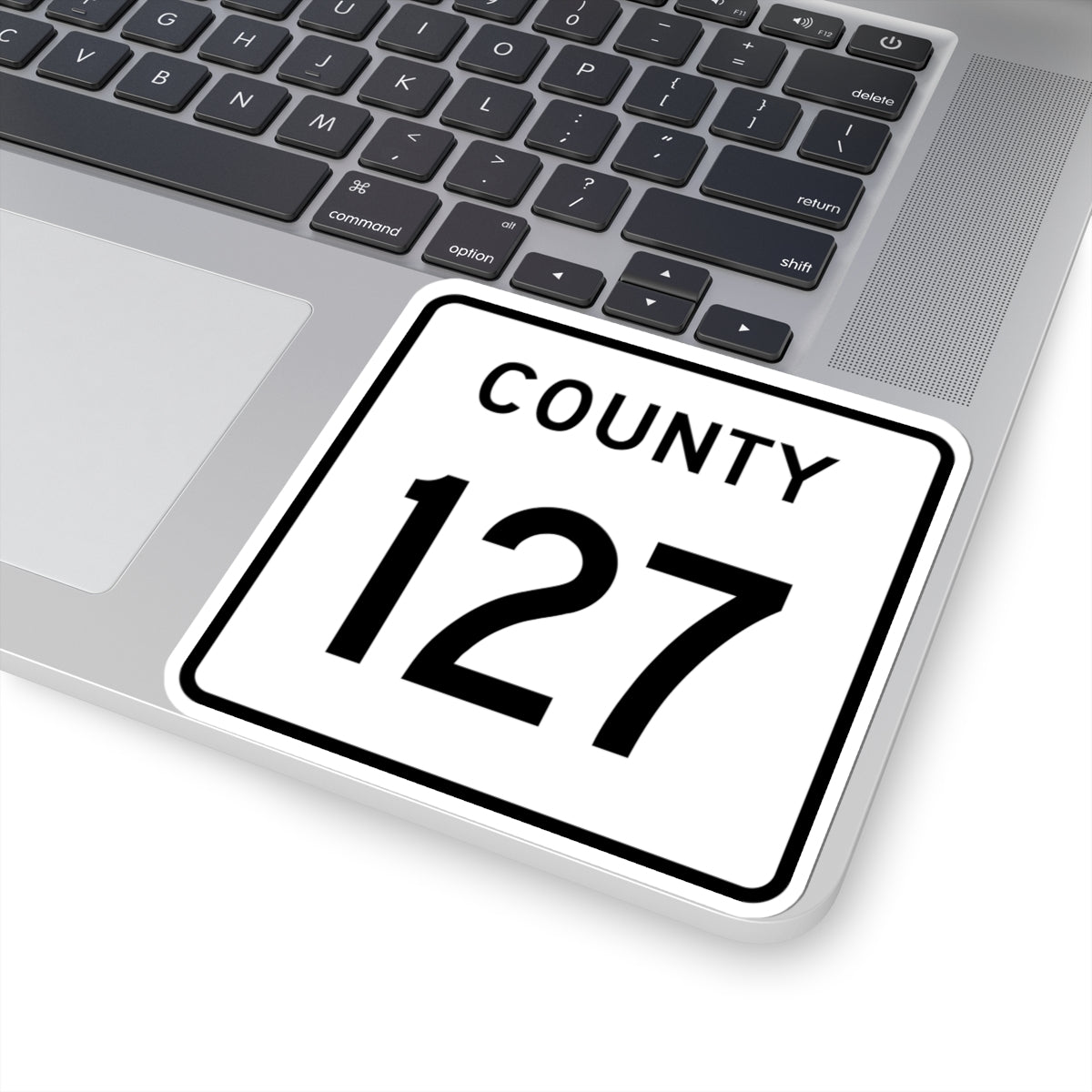 County 127 square (Minnesota) (Road Sign) STICKER Vinyl Kiss-Cut Decal