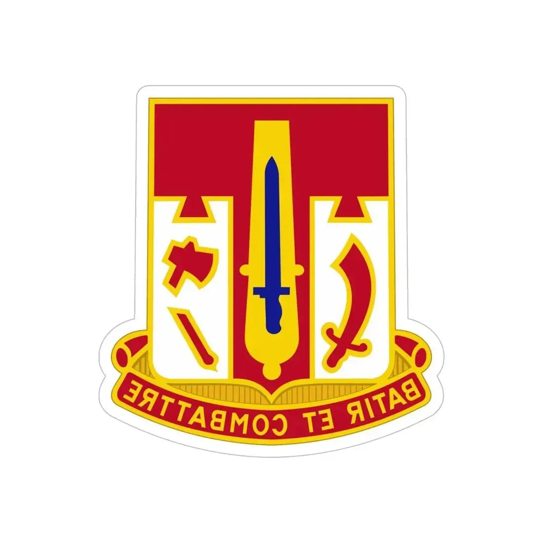 682 Engineer Battalion (U.S. Army) REVERSE PRINT Transparent Die-Cut STICKER - The Sticker Space