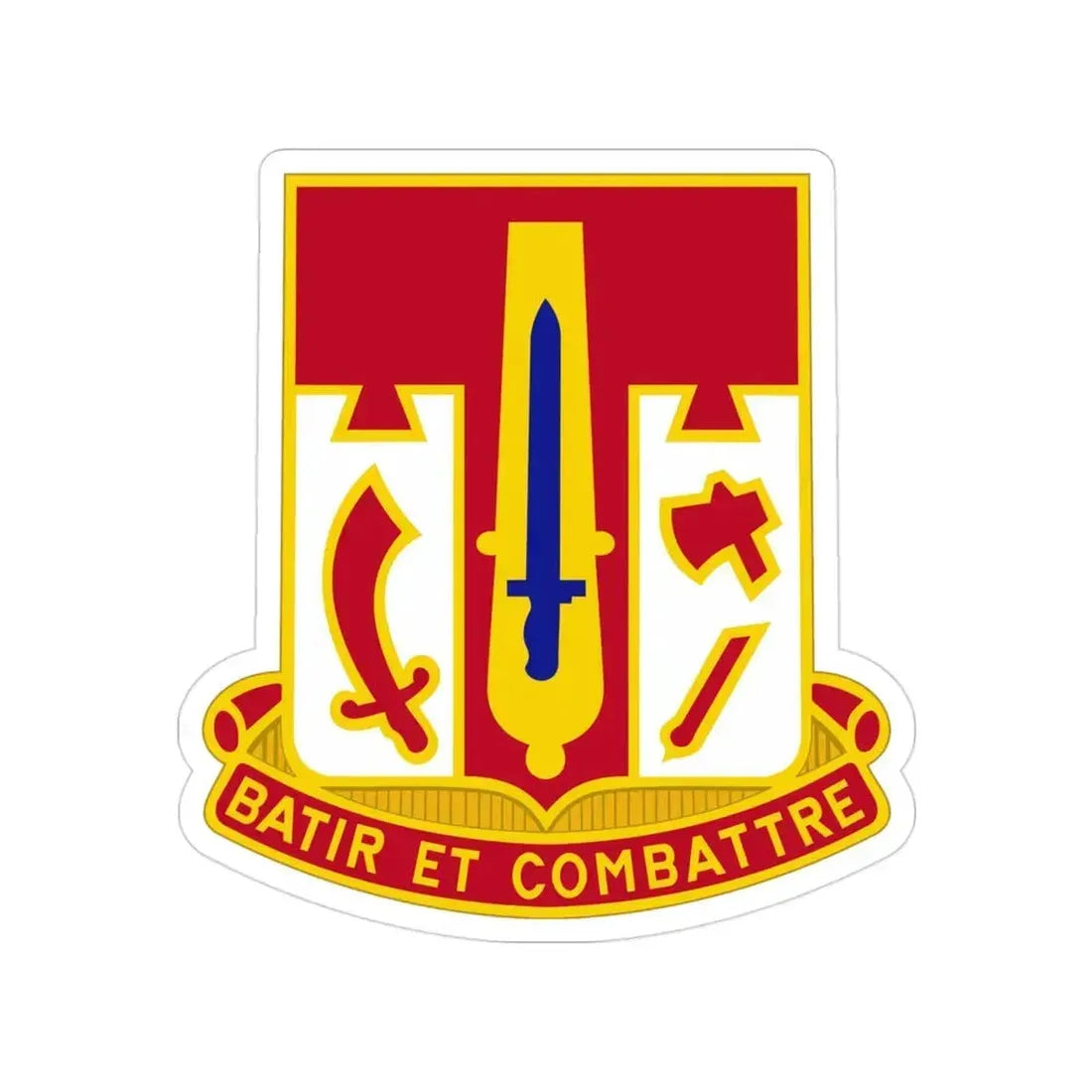 682 Engineer Battalion (U.S. Army) Transparent STICKER Die-Cut Vinyl Decal 3 Inch - The Sticker Space