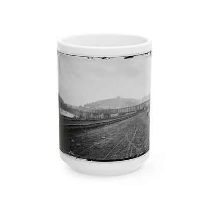 Harper's Ferry, W. Va. View Of The Town And Railroad Bridge (U.S. Civil War) White Coffee Mug