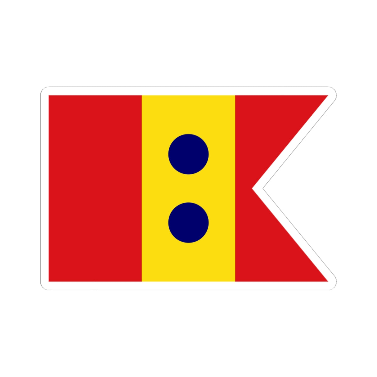 Flag of Division General Spain 1923-1931 1938-1977 (Spain) STICKER Vinyl Kiss-Cut Decal