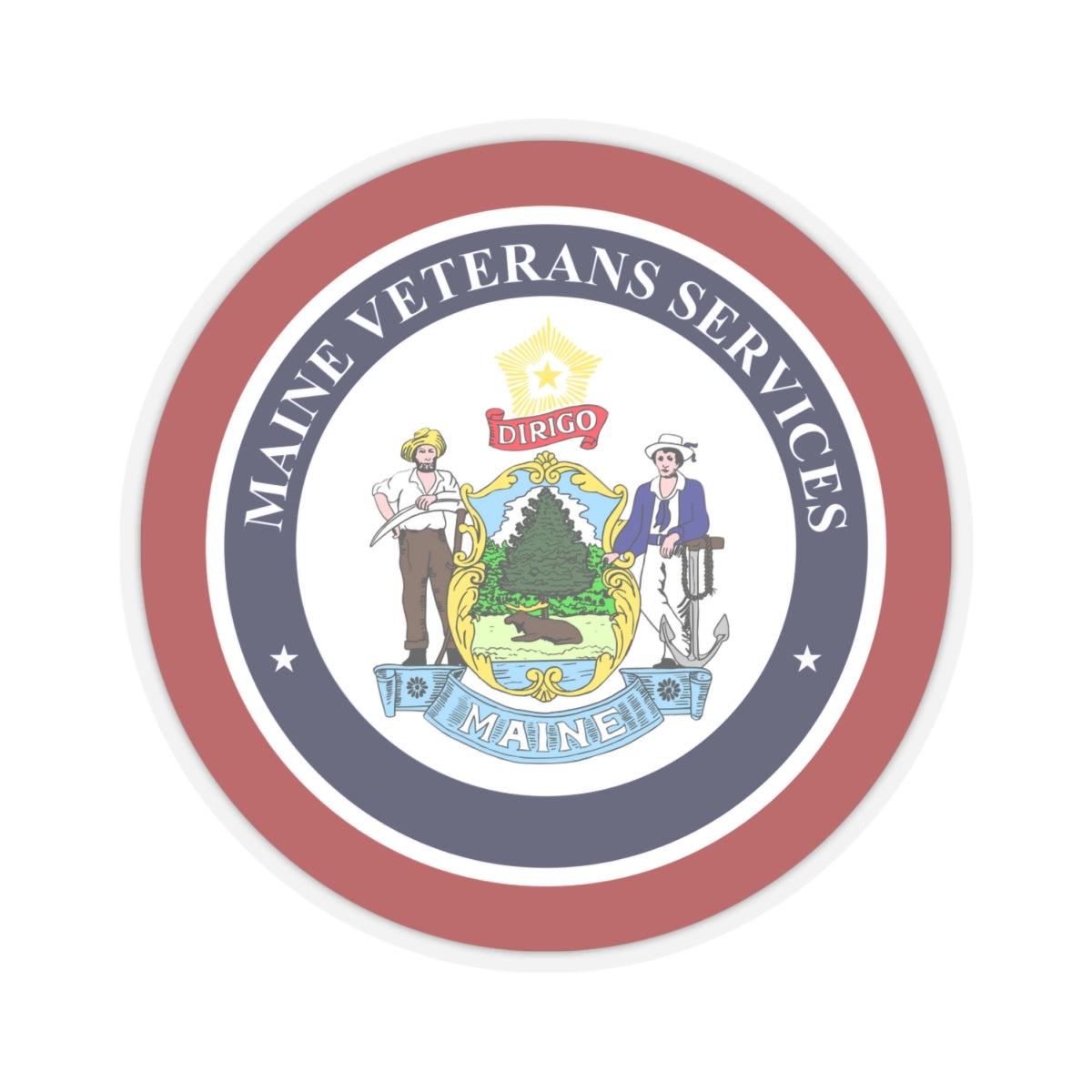 Maine Bureau of Veterans Services - STICKER Vinyl Kiss-Cut Decal