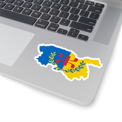 Flag map of MAK (Algeria) STICKER Vinyl Kiss-Cut Decal