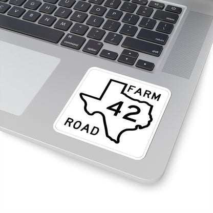 Texas FM 42 1956 (Texas) (Road Sign) STICKER Vinyl Kiss-Cut Decal