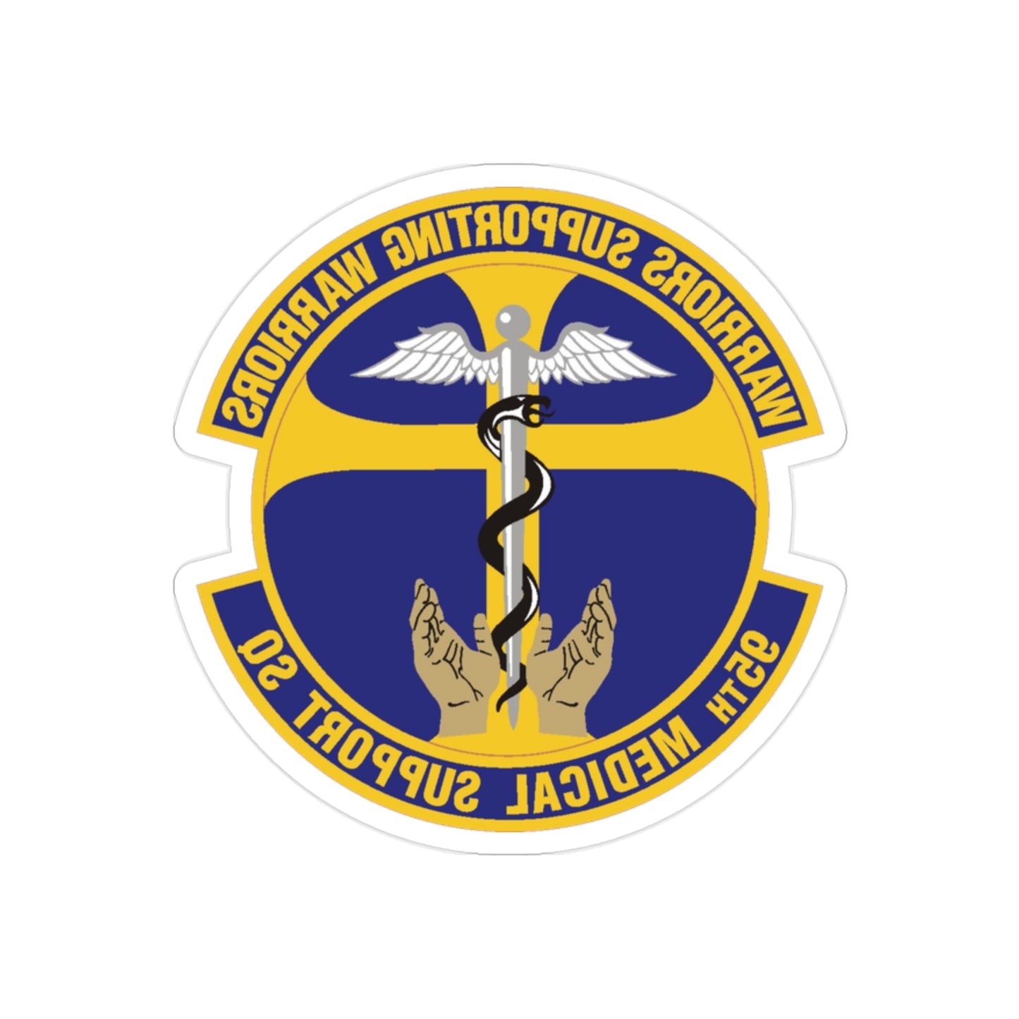 95th Medical Support Squadron (U.S. Air Force) REVERSE PRINT Transparent STICKER