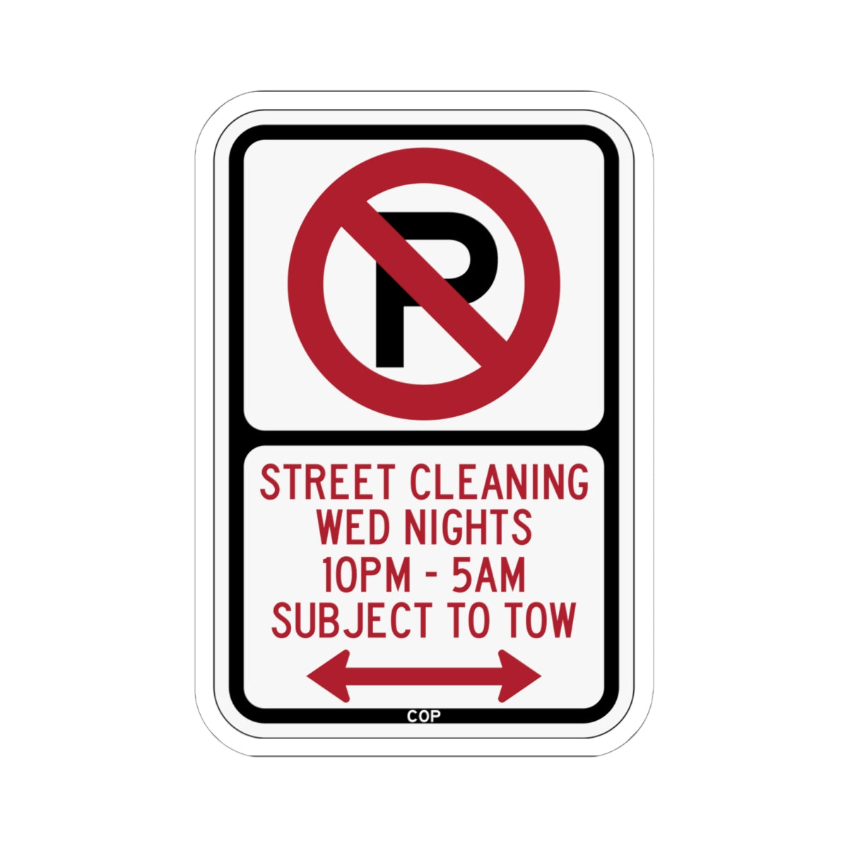 PBOT Road sign P1110D (Oregon) (Road Sign) STICKER Vinyl Kiss-Cut Decal