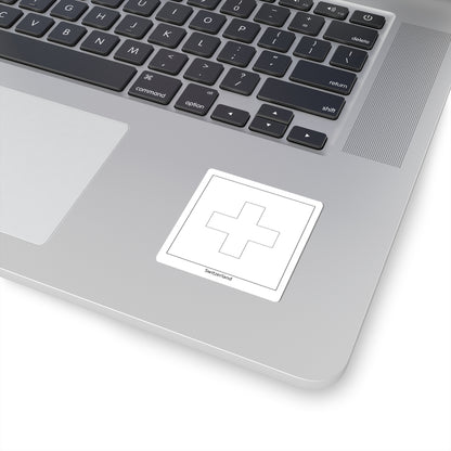 Flag of Switzerland colouring page (Switzerland) STICKER Vinyl Kiss-Cut Decal