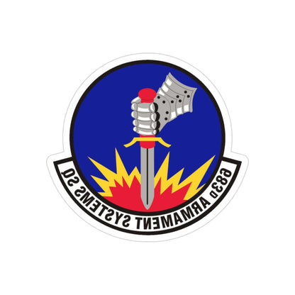 683d Armament Systems Squadron (U.S. Air Force) REVERSE PRINT Transparent STICKER-3" × 3"-The Sticker Space