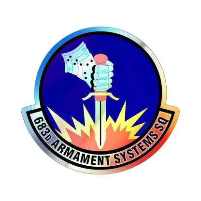 683d Armament Systems Squadron (U.S. Air Force) Holographic STICKER Die-Cut Vinyl Decal 5 Inch Holographic - The Sticker Space