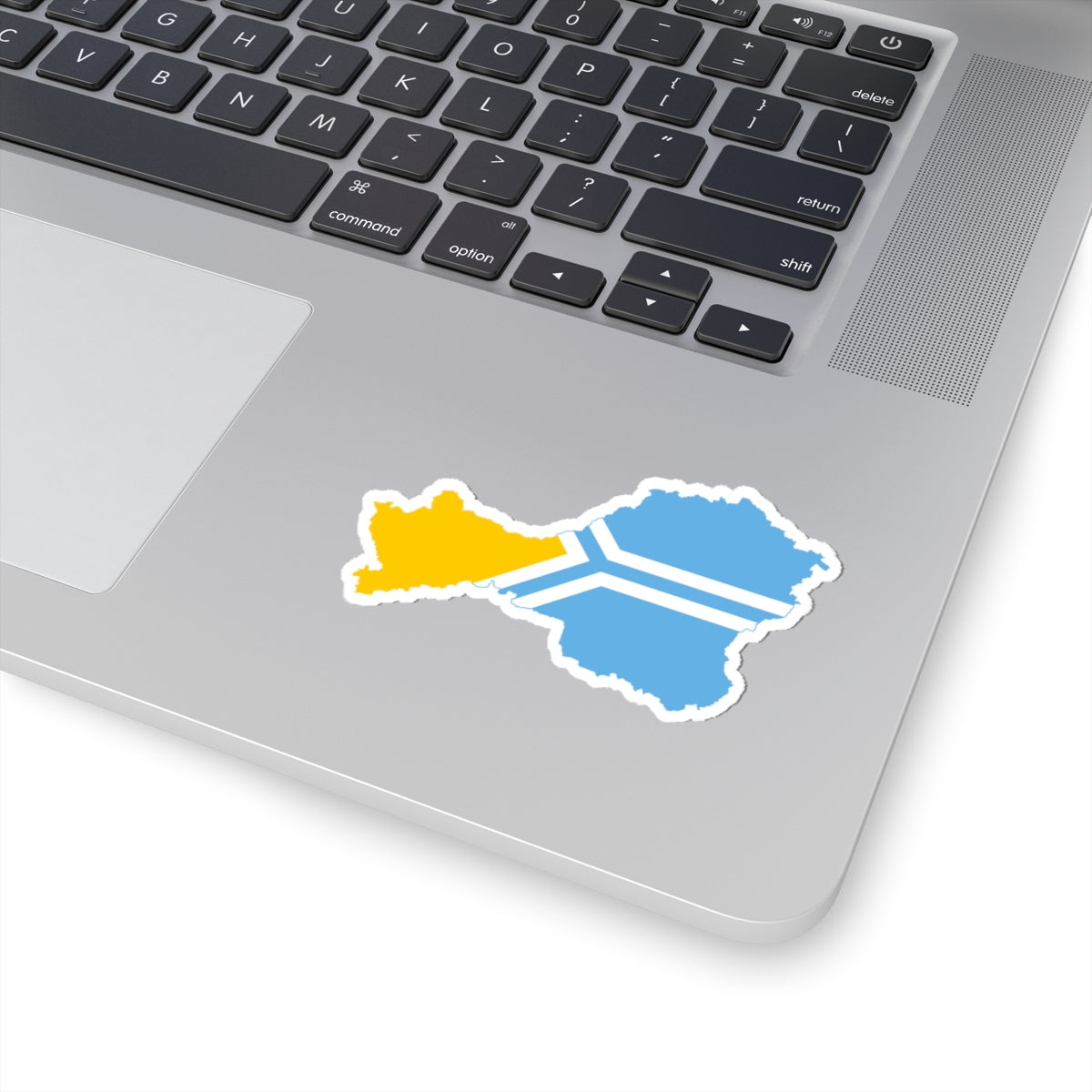 Flag-map of Tuva (Russia) STICKER Vinyl Kiss-Cut Decal