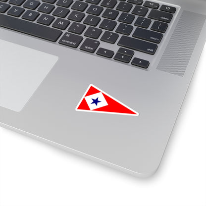 Burgee of Cercle de la Voile de Paris (France) STICKER Vinyl Kiss-Cut Decal