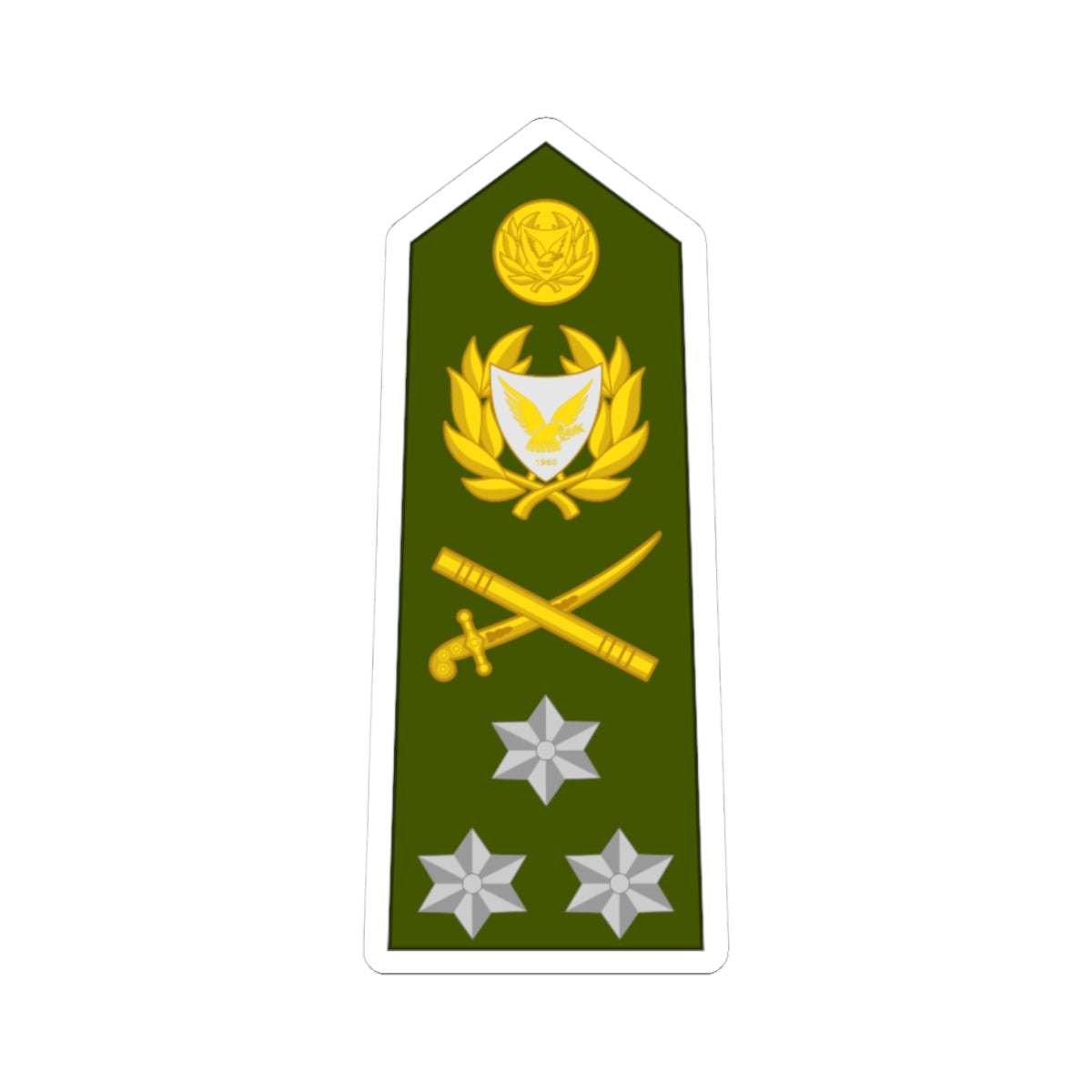 Cyprus Army OF 8 (Cyprus) (Military Rank) STICKER Vinyl Kiss-Cut Decal