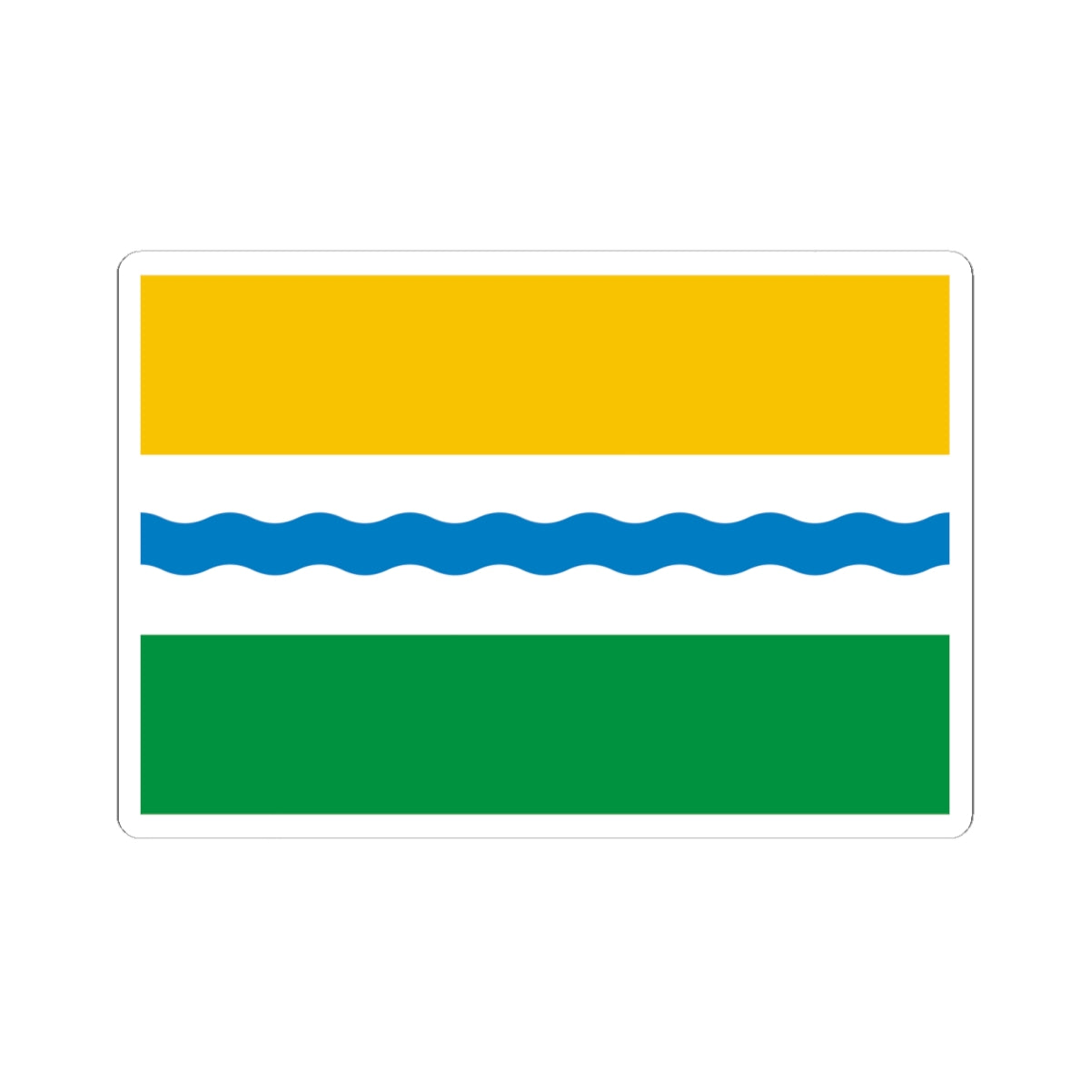Flag of Tevrizsky rayon Omsk oblast (Russia) STICKER Vinyl Kiss-Cut Decal