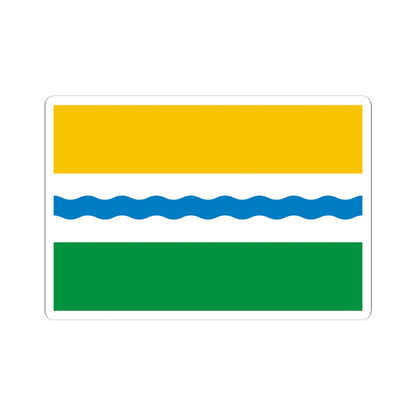 Flag of Tevrizsky rayon Omsk oblast (Russia) STICKER Vinyl Kiss-Cut Decal