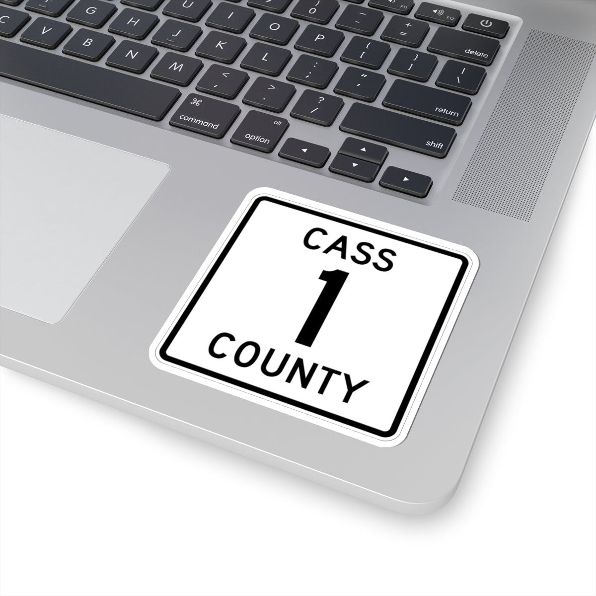 Cass County 1 MN (Minnesota) (Road Sign) STICKER Vinyl Kiss-Cut Decal