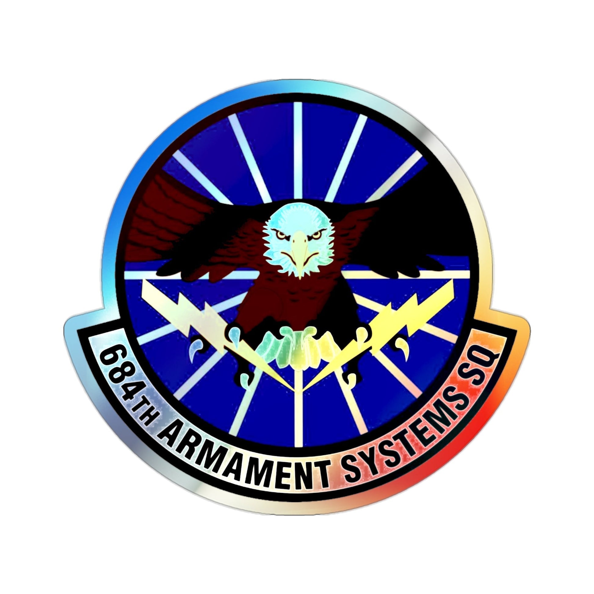 684th Armament Systems Squadron (U.S. Air Force) Holographic STICKER Die-Cut Vinyl Decal-2 Inch-The Sticker Space