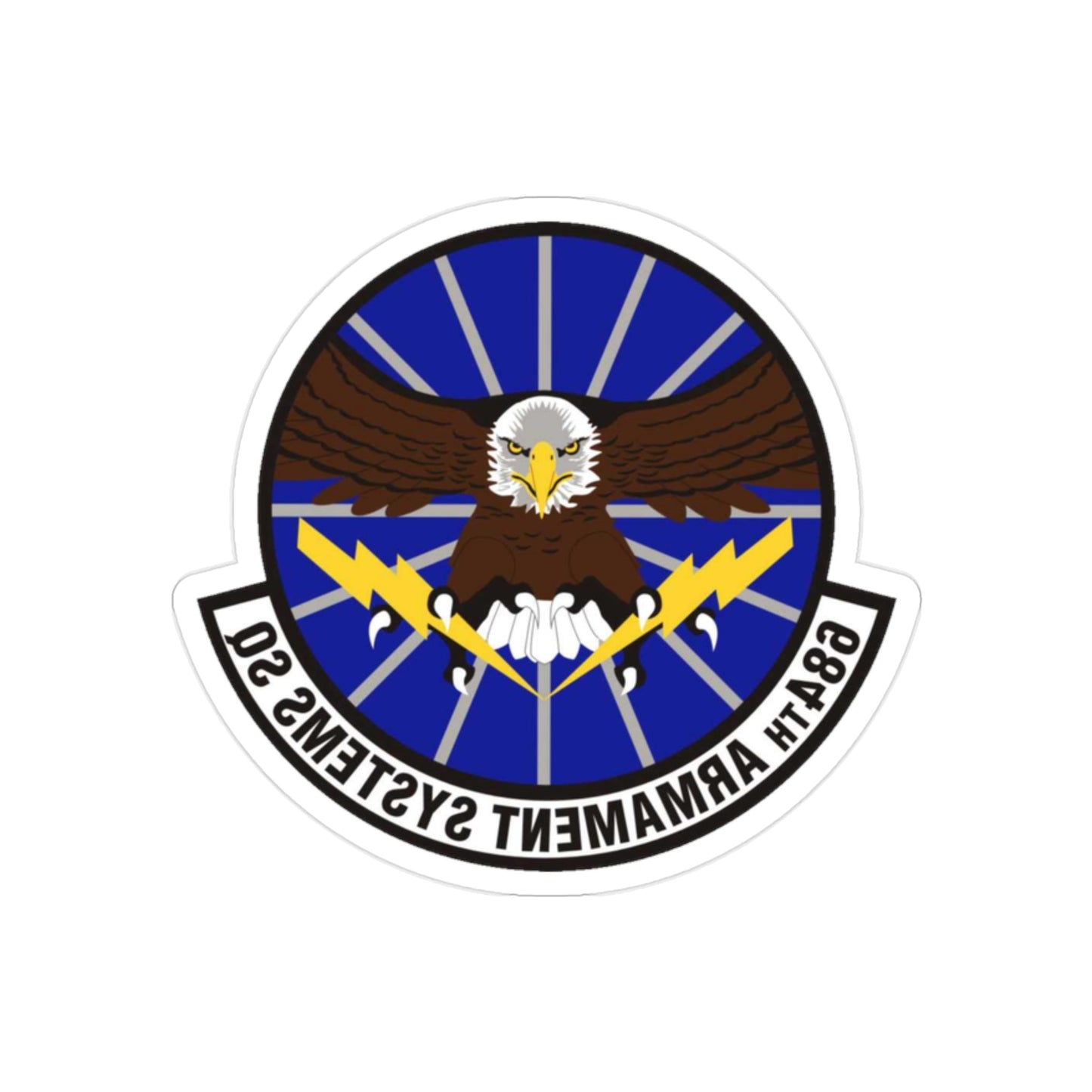 684th Armament Systems Squadron (U.S. Air Force) REVERSE PRINT Transparent STICKER-2" × 2"-The Sticker Space