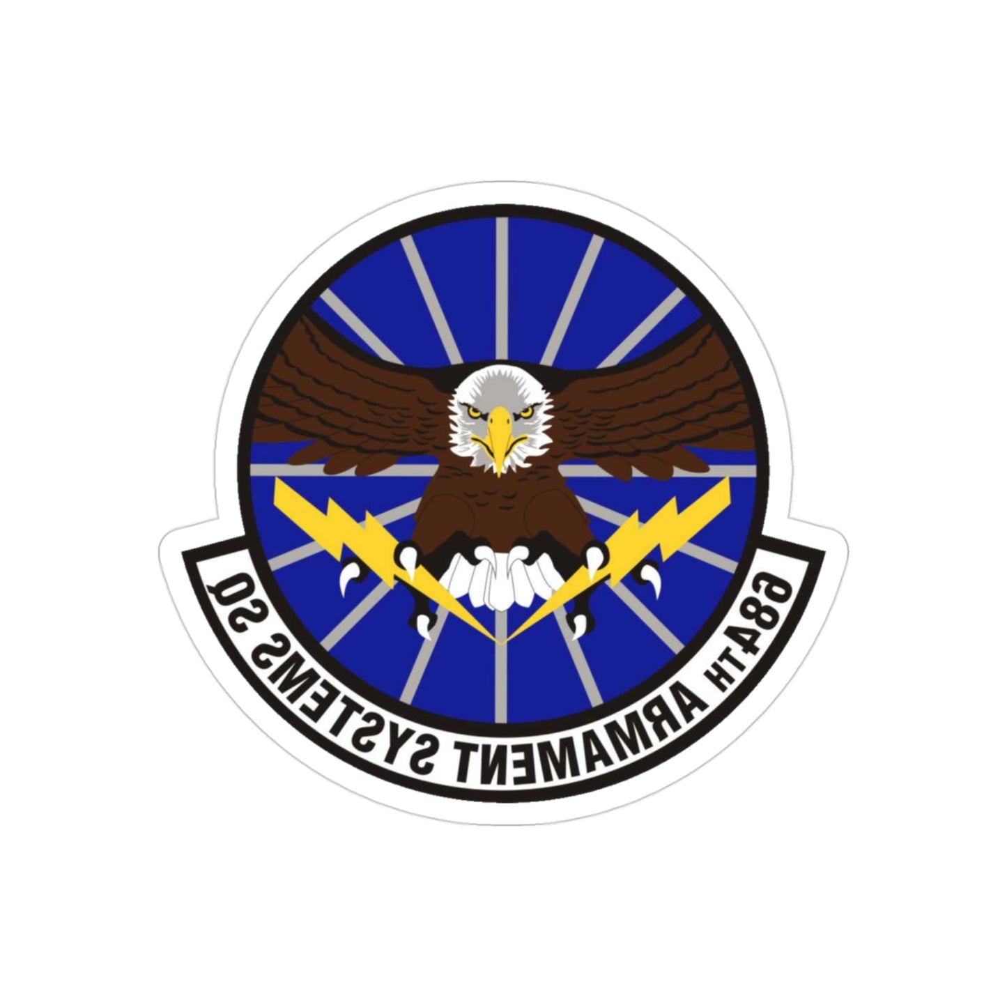 684th Armament Systems Squadron (U.S. Air Force) REVERSE PRINT Transparent STICKER-3" × 3"-The Sticker Space