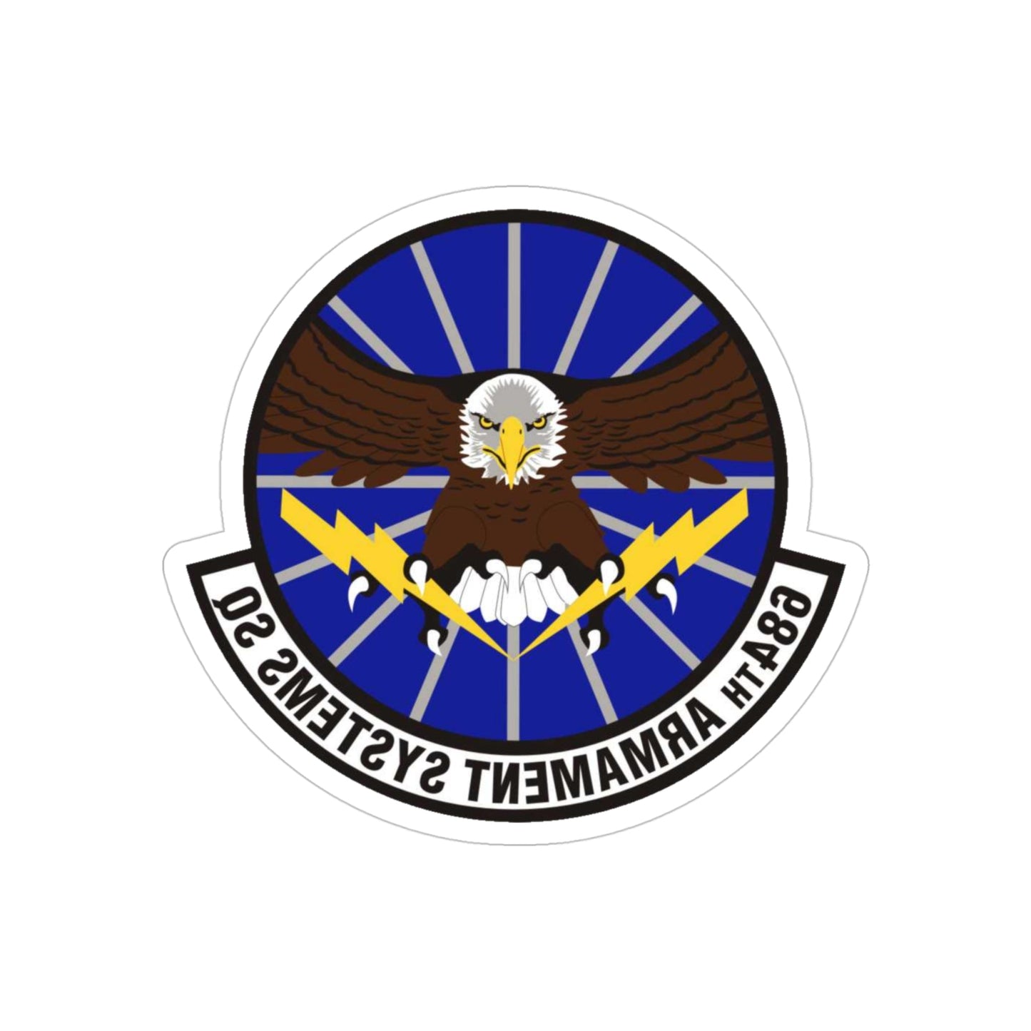 684th Armament Systems Squadron (U.S. Air Force) REVERSE PRINT Transparent STICKER-4" × 4"-The Sticker Space