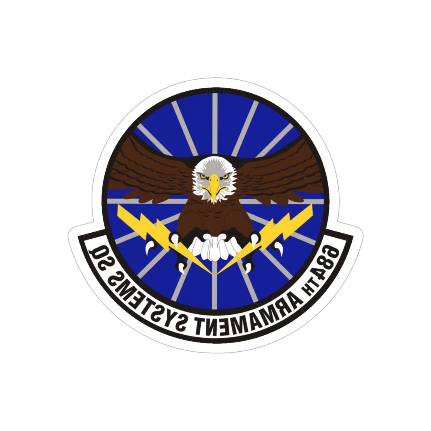 684th Armament Systems Squadron (U.S. Air Force) REVERSE PRINT Transparent STICKER-5" × 5"-The Sticker Space