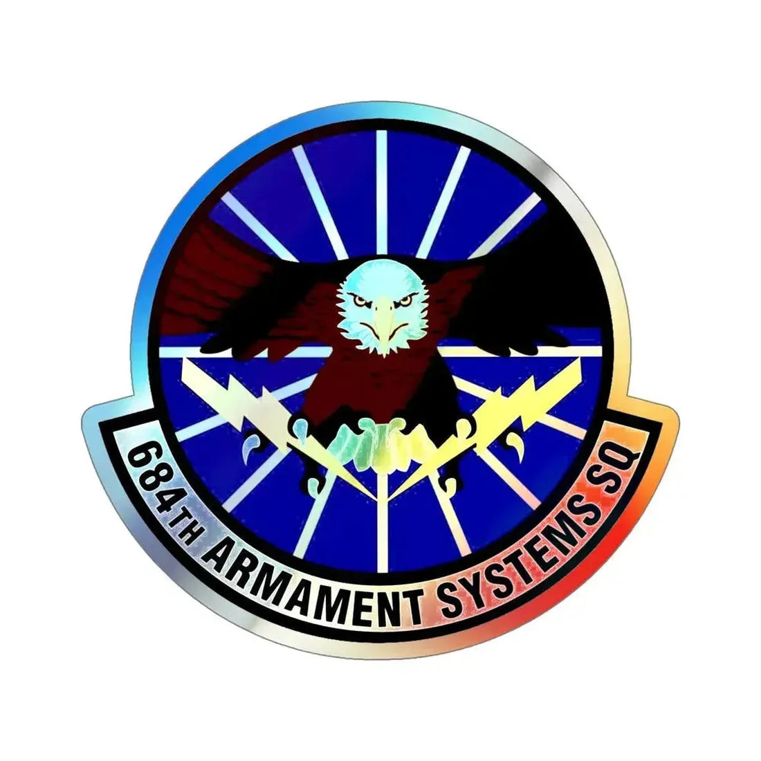 684th Armament Systems Squadron (U.S. Air Force) Holographic STICKER Die-Cut Vinyl Decal 5 Inch Holographic - The Sticker Space
