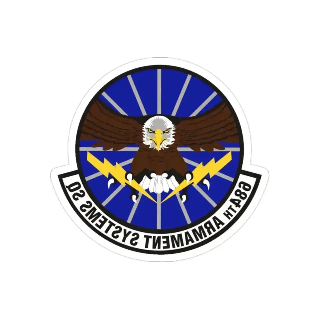 684th Armament Systems Squadron (U.S. Air Force) REVERSE PRINT Transparent Die-Cut STICKER 2 Inch Die-Cut Transparent - The Sticker Space