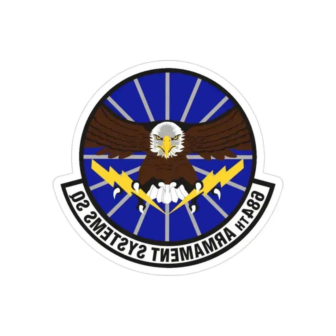 684th Armament Systems Squadron (U.S. Air Force) REVERSE PRINT Transparent Die-Cut STICKER 3 Inch Die-Cut Transparent - The Sticker Space