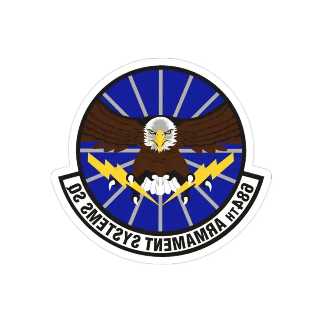684th Armament Systems Squadron (U.S. Air Force) REVERSE PRINT Transparent Die-Cut STICKER - The Sticker Space