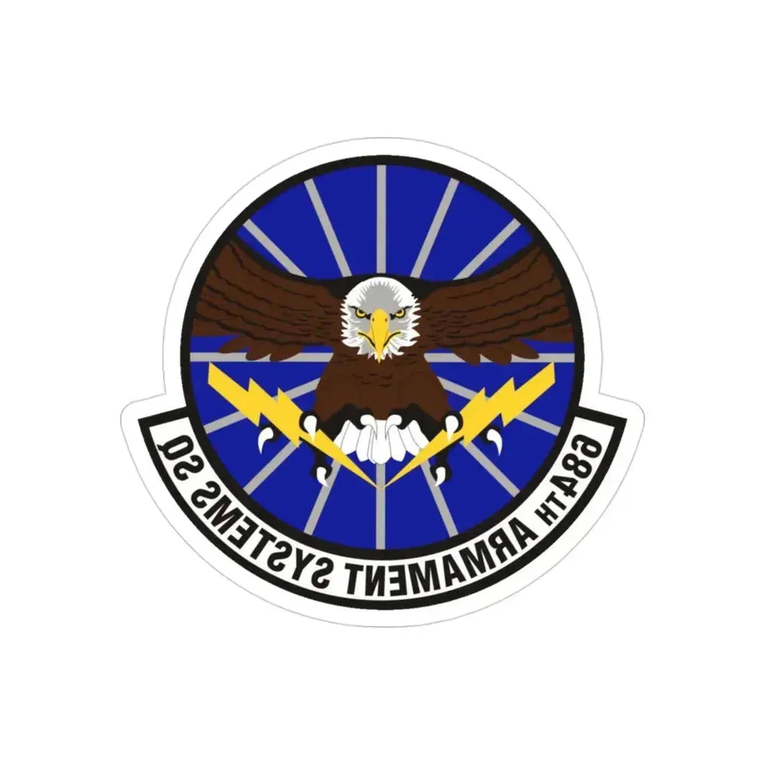 684th Armament Systems Squadron (U.S. Air Force) REVERSE PRINT Transparent Die-Cut STICKER - The Sticker Space