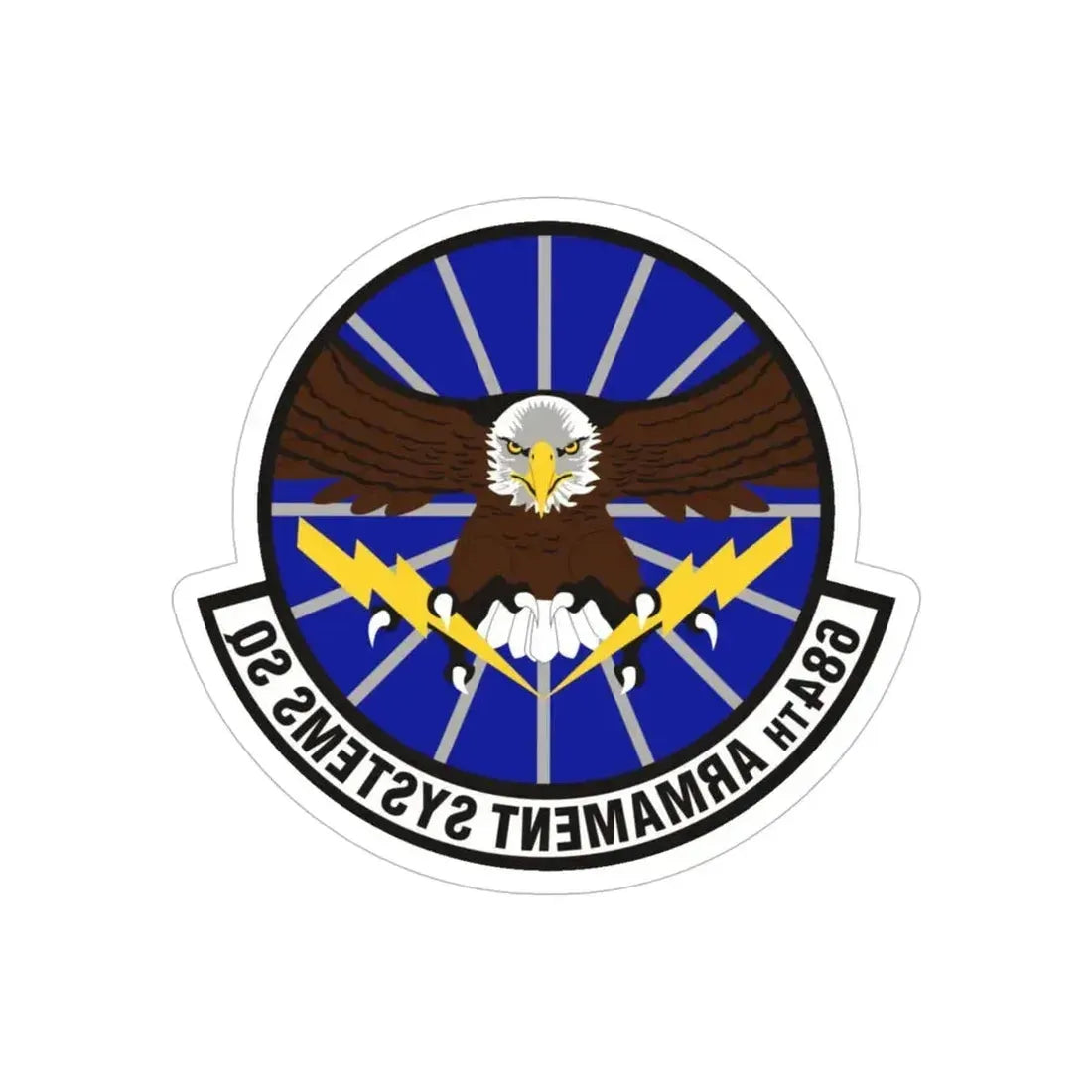 684th Armament Systems Squadron (U.S. Air Force) REVERSE PRINT Transparent Die-Cut STICKER - The Sticker Space