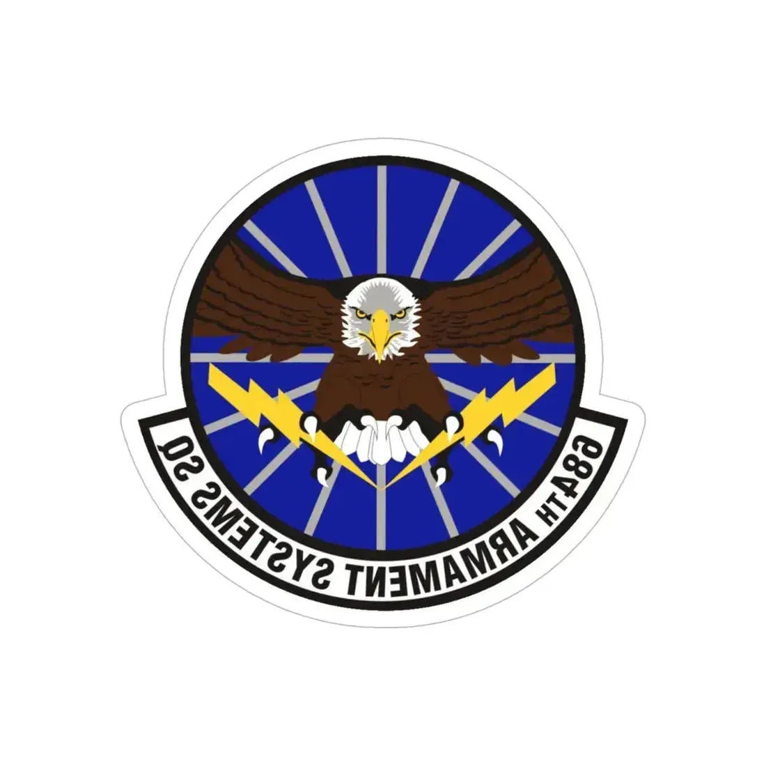 684th Armament Systems Squadron (U.S. Air Force) REVERSE PRINT Transparent Die-Cut STICKER - The Sticker Space