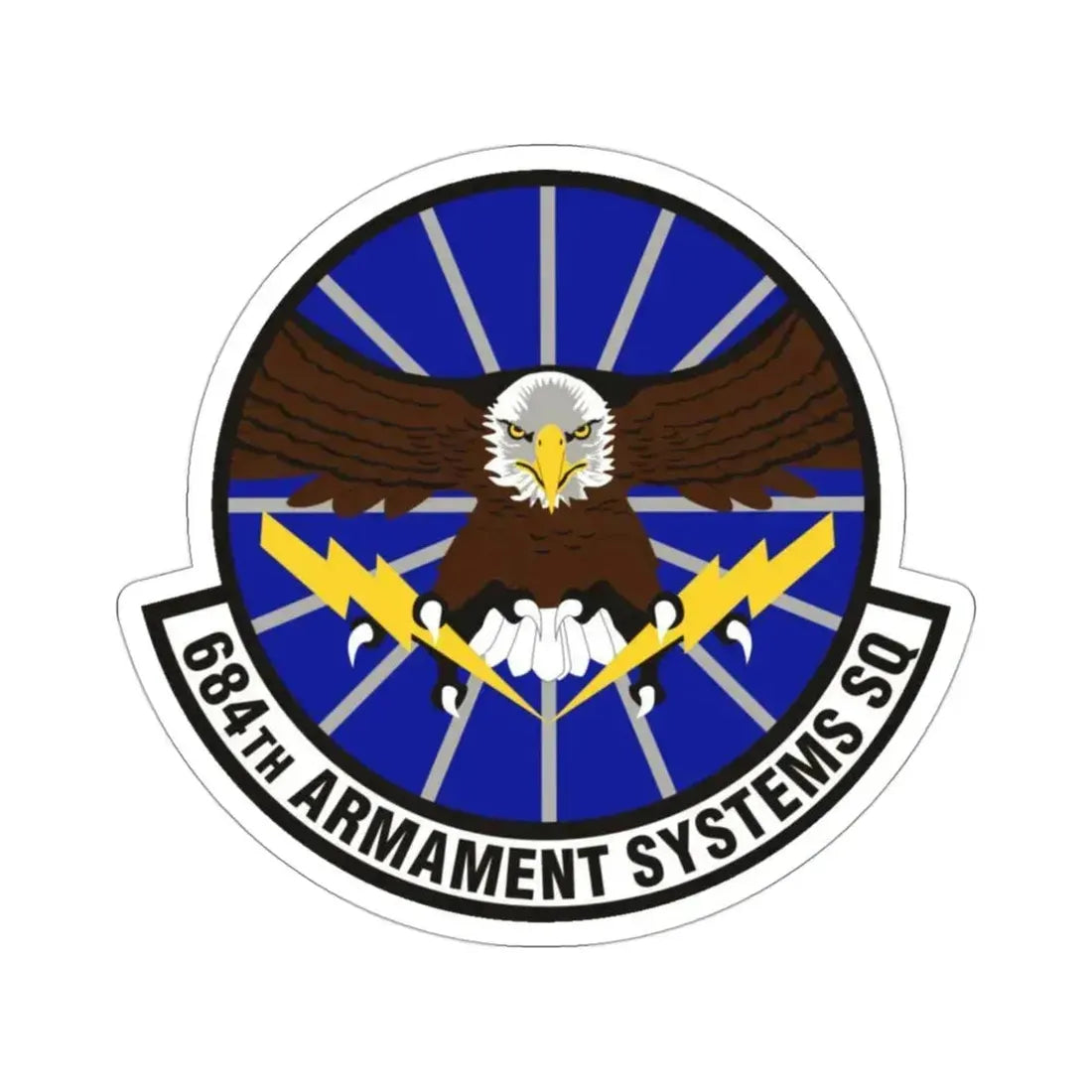 684th Armament Systems Squadron (U.S. Air Force) STICKER Vinyl Die-Cut Decal 3 Inch - The Sticker Space