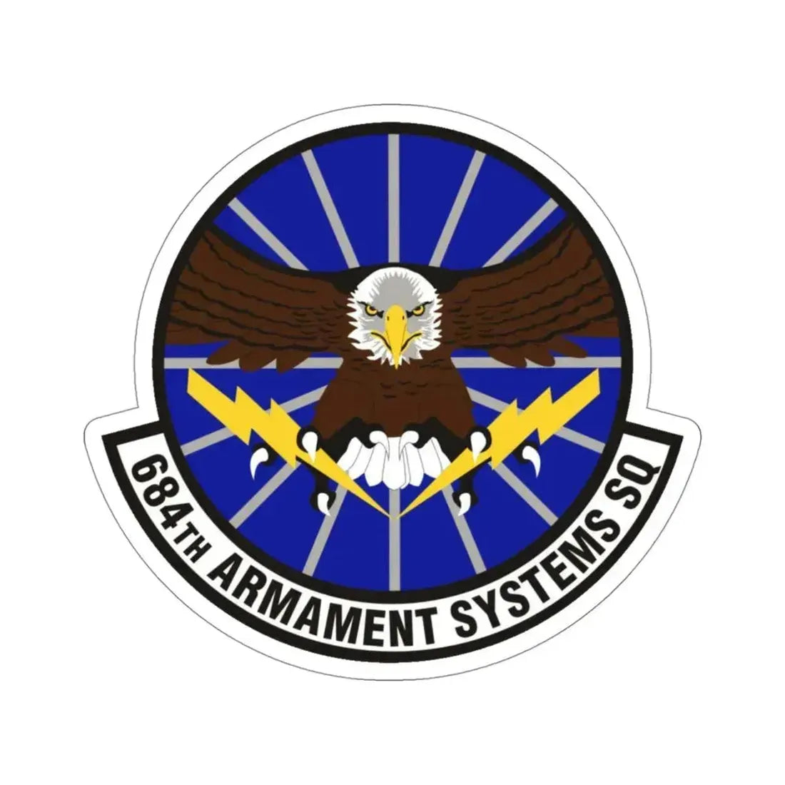 684th Armament Systems Squadron (U.S. Air Force) STICKER Vinyl Die-Cut Decal 4 Inch - The Sticker Space
