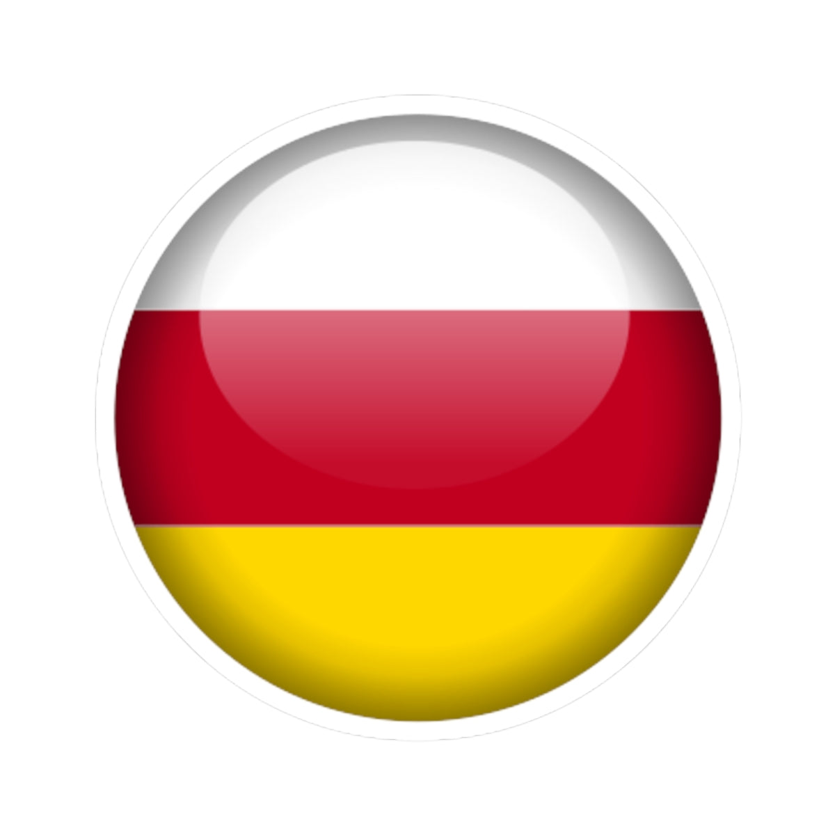 Flag orb North Ossetia (Russia) STICKER Vinyl Kiss-Cut Decal
