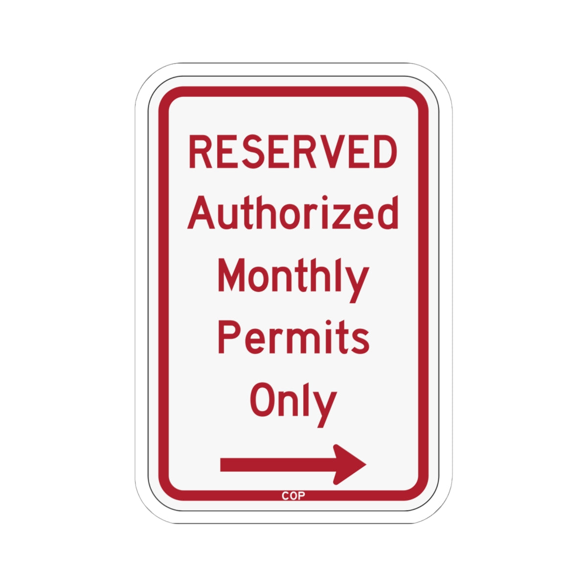 PBOT Road sign P4458R (Oregon) (Road Sign) STICKER Vinyl Kiss-Cut Decal