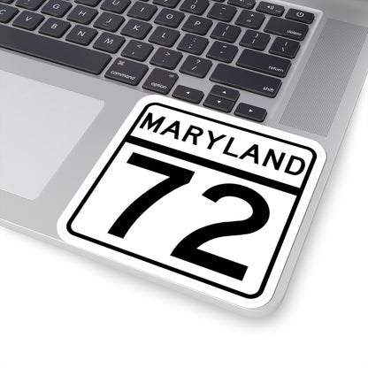 MD Route 72 (Maryland) (Road Sign) STICKER Vinyl Kiss-Cut Decal