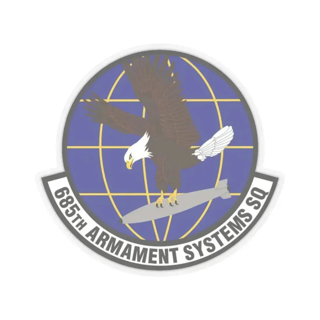 685th Armament Systems Squadron (U.S. Air Force) STICKER Vinyl Kiss-Cut Decal 3 Inch Transparent - The Sticker Space