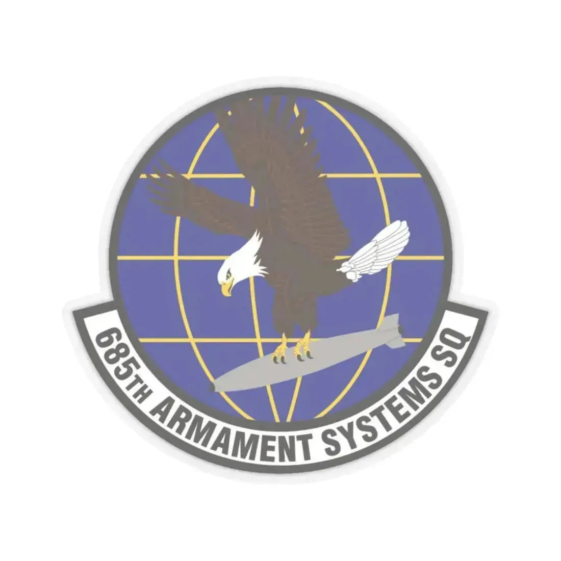 685th Armament Systems Squadron (U.S. Air Force) STICKER Vinyl Kiss-Cut Decal 6 Inch Transparent - The Sticker Space