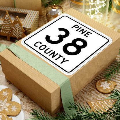 Pine County Route 38 MN (Minnesota) (Road Sign) STICKER Vinyl Kiss-Cut Decal