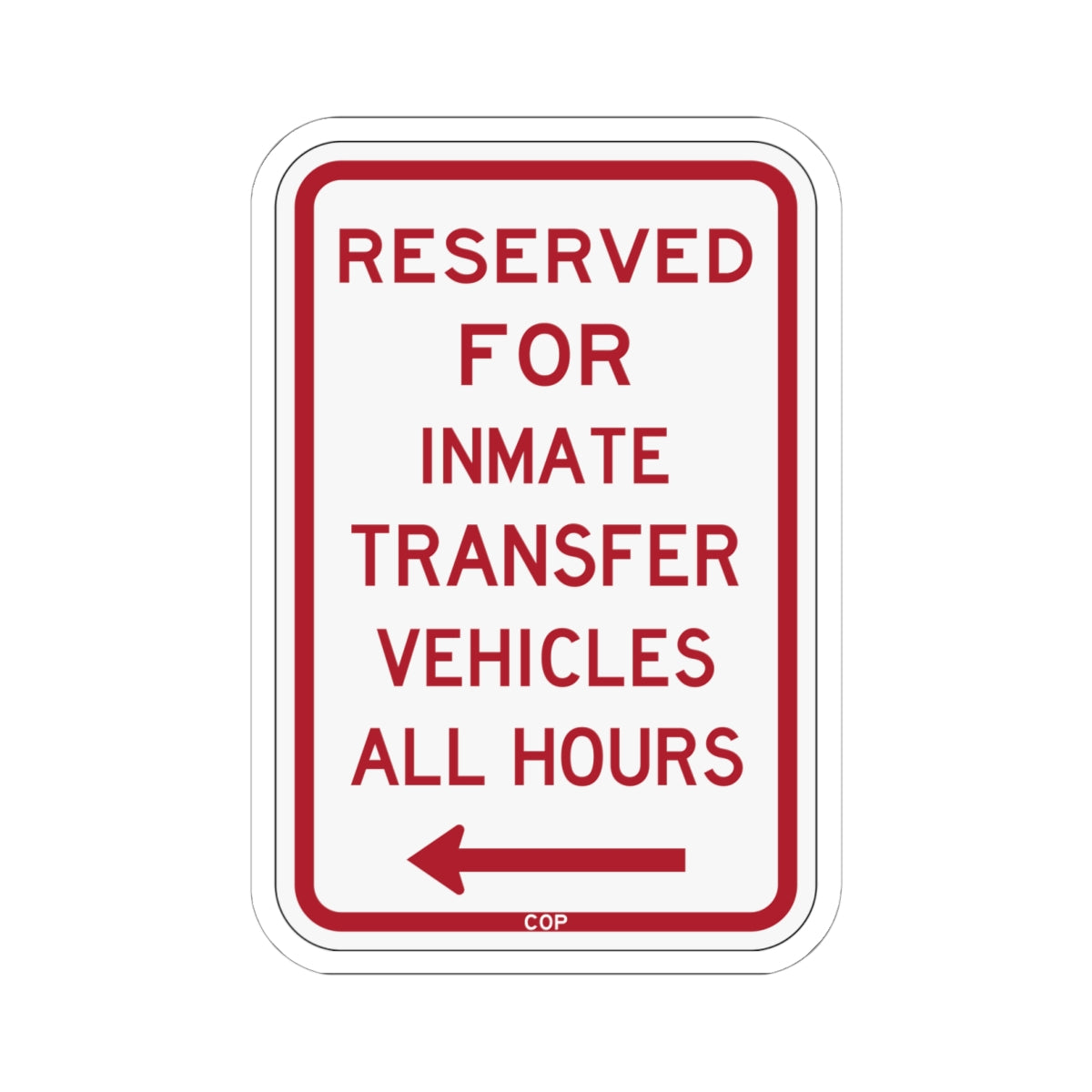PBOT Road sign P4130L (Oregon) (Road Sign) STICKER Vinyl Kiss-Cut Decal