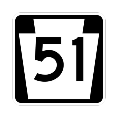 PA-51 (Pennsylvania) (Road Sign) STICKER Vinyl Kiss-Cut Decal